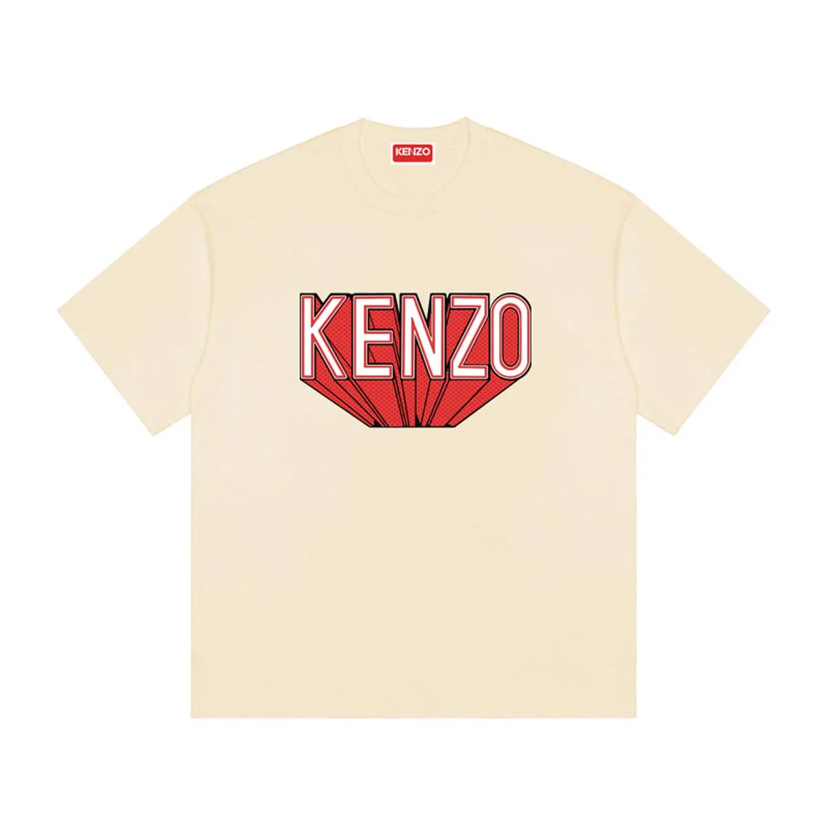 KENZO/Takada Kenzo men's Classic round neck cotton short-sleeved simple casual T-shirt for men Color: Black Apricot White Size: M L XL XXL Three standards included Style number: K 83